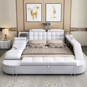 Hot Selling Modern Multifunctional Smart Luxury Upholstered Storage Sofa Bed Massage Projector Speaker Air Purification for