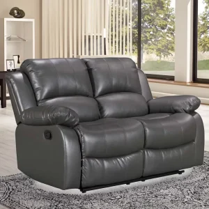 Hot Selling Modern Wood Frame Leather Recliner Sofa Set Two Seat for Living Room