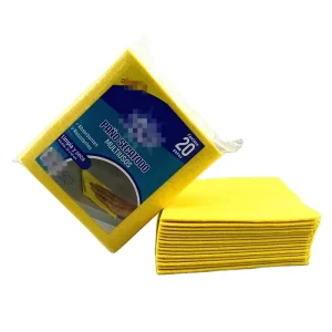 Hot Selling Nonwoven Super Absorbent Yellow Kitchen Cleaning Cloth Multipurpose Microfiber Cleaning Cloth