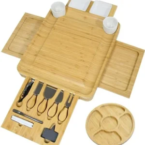 Hot Selling Wooden Kitchen Tools Includes Cheese Board with Drawer for Chopping Charcuterie for Kitchen Use
