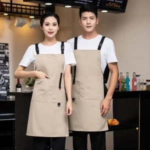 Hotel Kitchen Coffee Shop Restaurant Pet Shop Waiter Female Worker’s Waterproof and Wear-resistant Canvas Apron