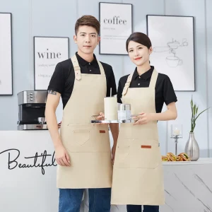 Hotel Restaurant Kitchen Apron Professional Cooking Workwear for Service Staff Hospitality