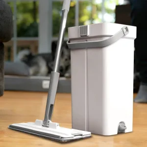 House Bathroom Rectangle Hand Free Large Flat Mops Wet and Dry Bucket Set for Home Indoor Cleaning