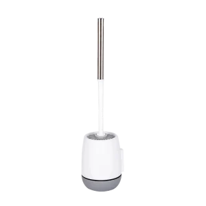 House Cleaning Plastic Toilet Brush Flat Silicone Toilet Brush With Holder Set