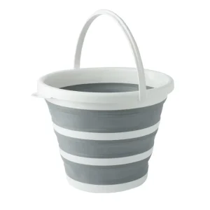 Household 10L Foldable Cleaning Washing Round Collapsible Folding Water Silicone Plastic Buckets for Camping Fishing