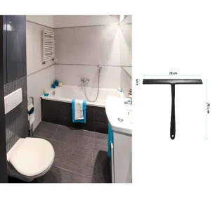 Household 11 Inches Silicone Squeegee for Scraping Floor Cleaner for Bathroom Toilet