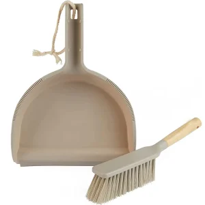 Household Accessories Mini Broom and Dustpan Set for Table Cleaning Brush with Bamboo Handle and Lanyard