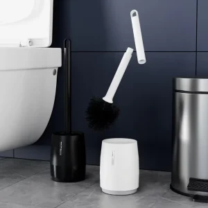 Household Bathroom Toilet Stainless Steel Toilet Brush Set Wall Mounted Long Dead end Cleaning Silicone Toilet Brush