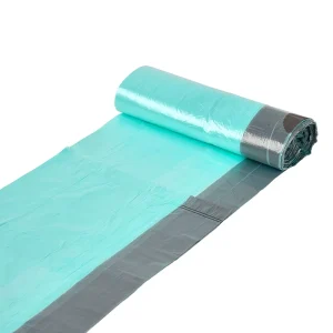 Household Blue Drawstring Plastic Garbage Bag PE Refuse Sack Draw String Garbage Trash Bag on Roll with Drawstring