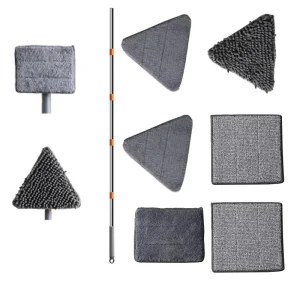 Household Cleaning Accessories Triangle Baseboard Scrubber Cleaner Tool Duster Triangular Mop Head Ceiling Mop