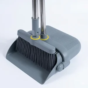 Household Cleaning Broom and Dustpan Set With Long Handle for Home Kitchen Floor Daily Maintenance Retail Pack