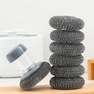 Household Cleaning Brush Steel Wire Clean Scourer to Scrub Dishes Rust Remover Scrubber Kitchen Rust Pot Tools Accessories Home