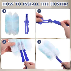 Household Cleaning Brush with Magic Telescopic Manual Soft Computer Dust Duster Feather Duster