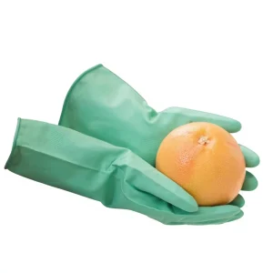 Household Cleaning Green Thick Latex Gloves 60 80g Dish Washing Rubber Gloves Custom