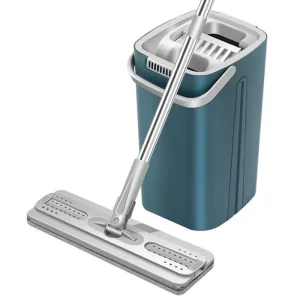 Household Cleaning Long handled Flat pressed Mop Flat head Dust proof Mop All purpose Mop for Both Dry and Wet Cleaning