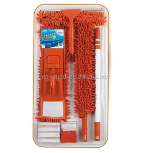 Household Cleaning Mop Chenille Mop Duster Window Cleaner 6pc Kit