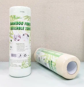 Household Cleaning Products Bamboo Fiber Dish Cloth Cleaning Kitchen Cloth Nonwoven Lazy Rag