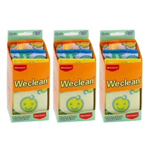 Household Cleaning Sponges Durable 3PK Non Scratch Scouring Pad Odor Resistant Mesh Scouring Pad