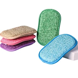 Household Cleaning Sponges Thickened High Density Double Sided Kitchen Dishwashing Sponges Scouring Pads