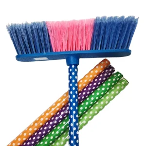 Household Cleaning Tool Soft Plastic Domestic Broomstick PVC Broom Wooden Handle Magic Broom Head Escoba Sweeping Brush