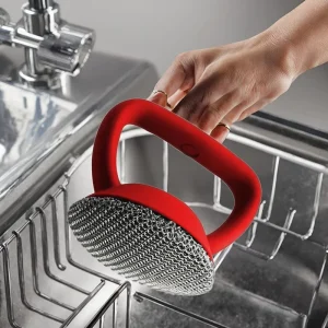 Household Cleaning Tools 316L Stainless Steel Scrubbing Brushes for Pot