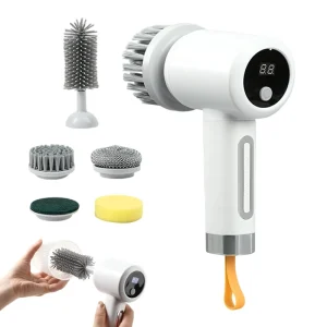 Household Cleaning Tools & Accessories Sponge 5 in 1 Automatic Rechargeable Kitchen Spin Scrubber Electric Cleaning Brush