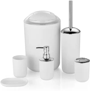Household Cleaning Tools Bathroom 5 Pieces Plastic Bath Accessories
