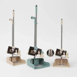 Household Cleaning Tools and Accessories Broom and Dustpan Set with Long Handle