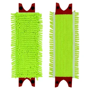 Household Cleaning Washable Green Chenille Rag Replacement for O-cedar VileDa Ultramax 2in1 Mop Accessories Mop Pads