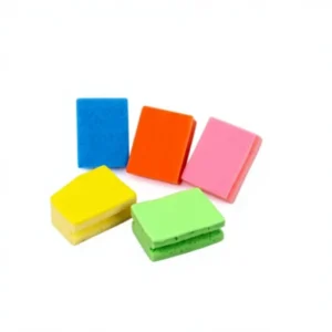 Household Colorful T-shaped Sponge Scrubber Kitchen Dish-washing Scouring Pad Block China-made No Water Absorption for Pots