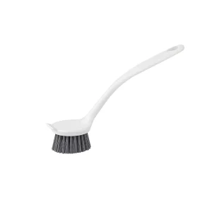 Household Dish Scrub Brush with Built In Scraper Made of Durable Plastic