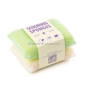 Household Dish Washing Sponge Kitchen Use Sponge Scouring Pad Non Metal Scrub Sponge