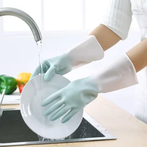 Household Dishwashing Gloves Women Washing Clothes Waterproof Rubber Gloves Thin Household Brush Bowl Latex Gloves