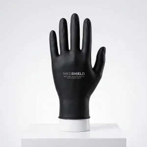 Household Disposable Nitrile Gloves Powder Free Latex Free Waterproof Durable Oil Proof Food Home Use Black M/L/XL