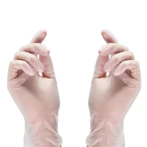 Household Disposable Vinyl Gloves Clear for Clinic Powder Free Box of 100 Examination Vinyl Gloves