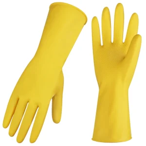 Household Durable Latex Gloves for Waterproof Dish Washing Laundry Wear Kitchen Work Handling Protective Glove