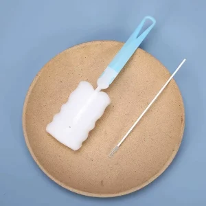 Household Eco Friendly Bottle & Cup Cleaning Brush with Long Plastic Handle and Sponge Bristles