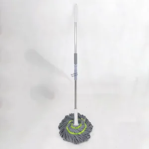 Household Eco Friendly Rotary Mop Telescoping Stainless Steel Handle Four Side Wringing Microfiber Replacement Head High Mop