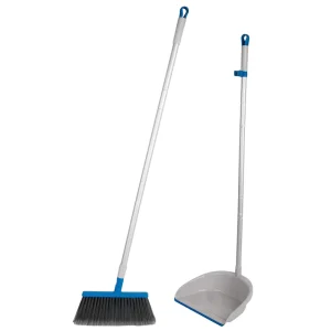 Household Floor Cleaning Broom and Dust Pan with Comb Teeth for Indoor