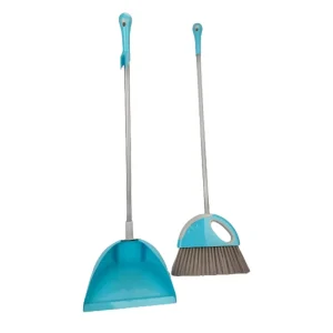 Household Floor Cleaning Long Handle Broom And Plastic Dustpan Set