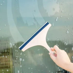 Household Glass Cleaning Squeegee with Plastic Rubber Silicone Steel Handles for Window and Car Cleaning for Bathroom Use