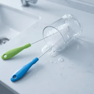Household Handheld Cleaning Brush PP Steel Tube Brush for Coffee Pot Water Bottle and Cup Washing Baby Bottle Cleaning Brush
