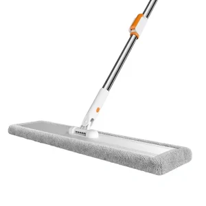 Household Hands Free Aluminum Alloy Flat Mop with Microfibre Head High Dehydration One Stroke Clean Floor Cleaning Gadget