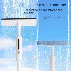 Household High Efficiency Eco Friendly Window & Floor Cleaning Squeegee Soft Nylon Blade Plastic Handle High Rise Water Spray