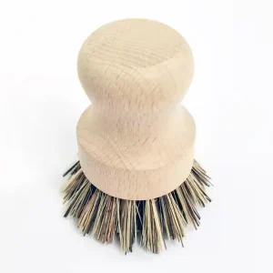 Household Kitchen Bamboo Dish Cleaning Brush Sustainable Wooden Handle PP Material Hand Design for Home Pot Cleaning