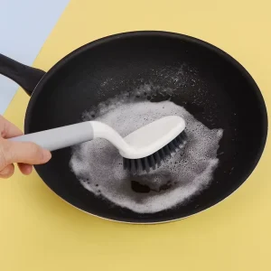 Household Kitchen Eco Friendly Cleaning Brush Multi Functional Wall Mounted PP Material Pan Washing Brush
