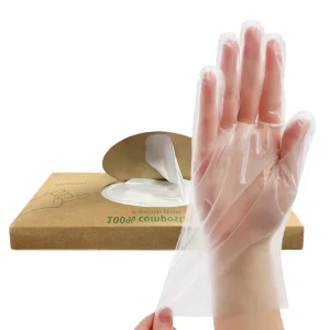Household Kitchen Food Compostable 100% Biodegradable Transparent Customized Eco Friendly Plastic Disposable Gloves