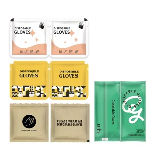 Household Kitchen Products Eco Friendly Transparent Disposable Plastic Gloves