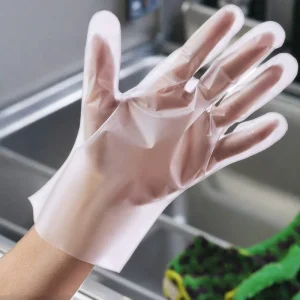 Household Kitchen Water Proof White Blue Plastic PE Hand Gloves 100 Pcs Custom Disposable CPE Black Hand Gloves for Cleaning