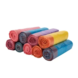 Household Large Capacity 30L 50L Colourful Draw String Trash Bag Bin Bag Kitchen Trash Bag